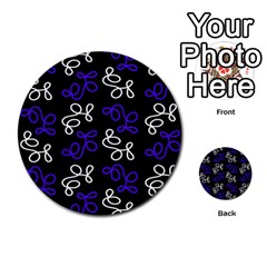 Elegance - blue Multi-purpose Cards (Round) 