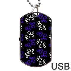 Elegance - blue Dog Tag USB Flash (One Side)