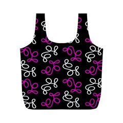 Elegance - Magenta  Full Print Recycle Bags (m)  by Valentinaart