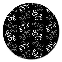 Elegance - Gray Magnet 5  (round) by Valentinaart