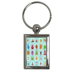 Animals Monster Music Key Chains (Rectangle) 