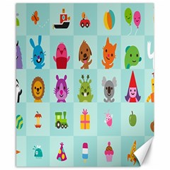 Animals Monster Music Canvas 8  x 10 