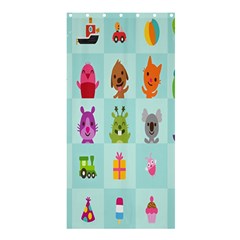 Animals Monster Music Shower Curtain 36  x 72  (Stall) 