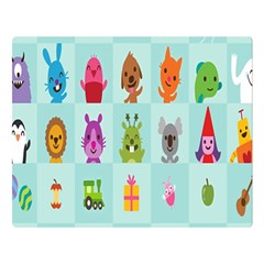 Animals Monster Music Double Sided Flano Blanket (Large) 