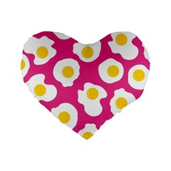 Fried Egg Standard 16  Premium Heart Shape Cushions