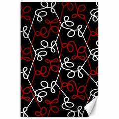 Elegant red and white pattern Canvas 20  x 30  
