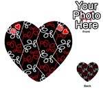 Elegant red and white pattern Playing Cards 54 (Heart)  Front - Heart10