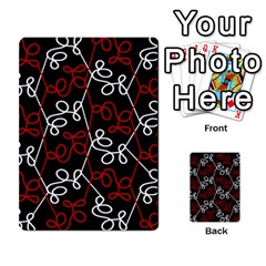 Elegant Red And White Pattern Multi-purpose Cards (rectangle) 