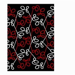 Elegant Red And White Pattern Small Garden Flag (two Sides)