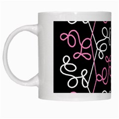 Elegance - Pink White Mugs by Valentinaart