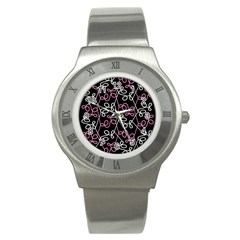 Elegance - Pink Stainless Steel Watch by Valentinaart