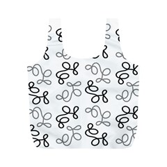 Gray Elegance  Full Print Recycle Bags (m)  by Valentinaart