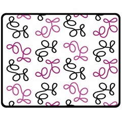 Magenta Elegance  Double Sided Fleece Blanket (medium)  by Valentinaart