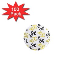 Yellow Elegance 1  Mini Magnets (100 Pack)  by Valentinaart