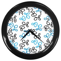 Blue Elegance  Wall Clocks (black) by Valentinaart