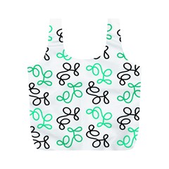 Green Elegance Full Print Recycle Bags (m)  by Valentinaart