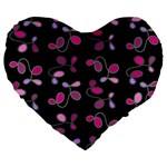 Magenta garden Large 19  Premium Heart Shape Cushions Front