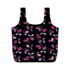 Magenta Garden Full Print Recycle Bags (m)  by Valentinaart