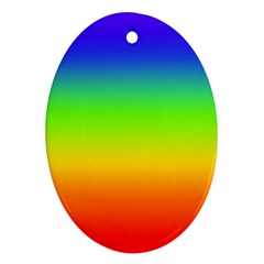 Rainbow Blue Green Pink Orange Ornament (Oval) 