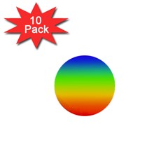 Rainbow Blue Green Pink Orange 1  Mini Buttons (10 pack) 