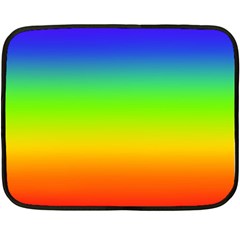 Rainbow Blue Green Pink Orange Double Sided Fleece Blanket (Mini) 