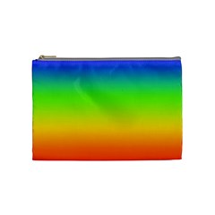 Rainbow Blue Green Pink Orange Cosmetic Bag (Medium) 