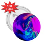 The Perfect Wave Pink Blue Red Cyan 2.25  Buttons (100 pack)  Front