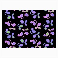 Purple Garden Large Glasses Cloth (2-side) by Valentinaart