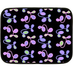 Purple Garden Double Sided Fleece Blanket (mini)  by Valentinaart