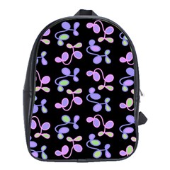Purple Garden School Bags(large)  by Valentinaart
