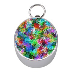 Colorful Strokes                                                                                                                			silver Compass (mini) by LalyLauraFLM