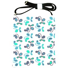 Blue Garden Shoulder Sling Bags by Valentinaart