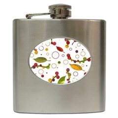 Adorable Floral Design Hip Flask (6 Oz) by Valentinaart