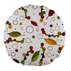 Adorable Floral Design Large 18  Premium Flano Round Cushions by Valentinaart