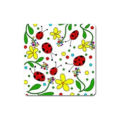 Ladybugs Square Magnet by Valentinaart
