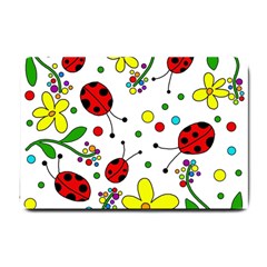 Ladybugs Small Doormat  by Valentinaart