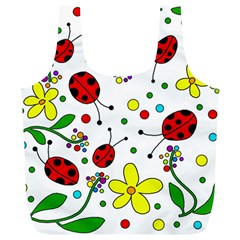 Ladybugs Full Print Recycle Bags (l)  by Valentinaart