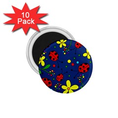 Ladybugs - blue 1.75  Magnets (10 pack) 