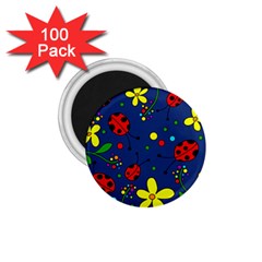 Ladybugs - blue 1.75  Magnets (100 pack) 