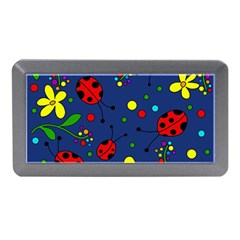 Ladybugs - blue Memory Card Reader (Mini)