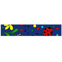 Ladybugs - blue Flano Scarf (Large)