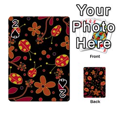 Flowers And Ladybugs 2 Playing Cards 54 Designs 