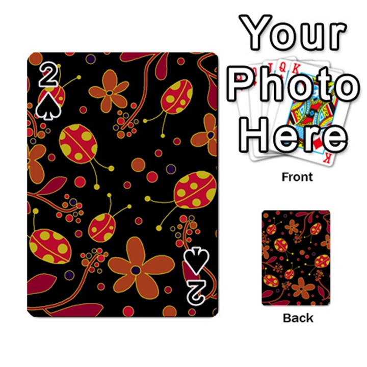 Flowers and ladybugs 2 Playing Cards 54 Designs 