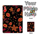 Flowers and ladybugs 2 Playing Cards 54 Designs  Front - Heart4