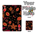 Flowers and ladybugs 2 Playing Cards 54 Designs  Front - Heart7