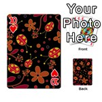 Flowers and ladybugs 2 Playing Cards 54 Designs  Front - Heart10