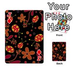 Flowers and ladybugs 2 Playing Cards 54 Designs  Front - DiamondJ