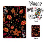 Flowers and ladybugs 2 Playing Cards 54 Designs  Front - ClubA
