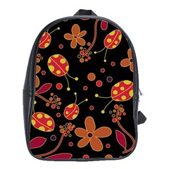 Flowers And Ladybugs 2 School Bags (xl)  by Valentinaart