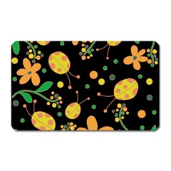 Ladybugs and flowers 3 Magnet (Rectangular)